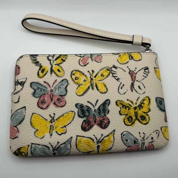 Coach NWT Corner Zip Wristlet With Butterfly Print - Picture 6 of 11